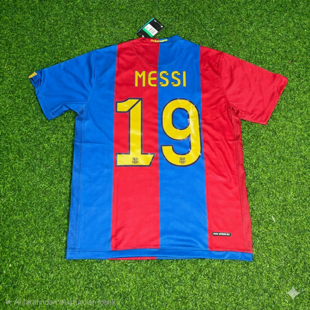 Maillot de football rétro domicile du FC Barcelone de Lionel Messi 2006/2007