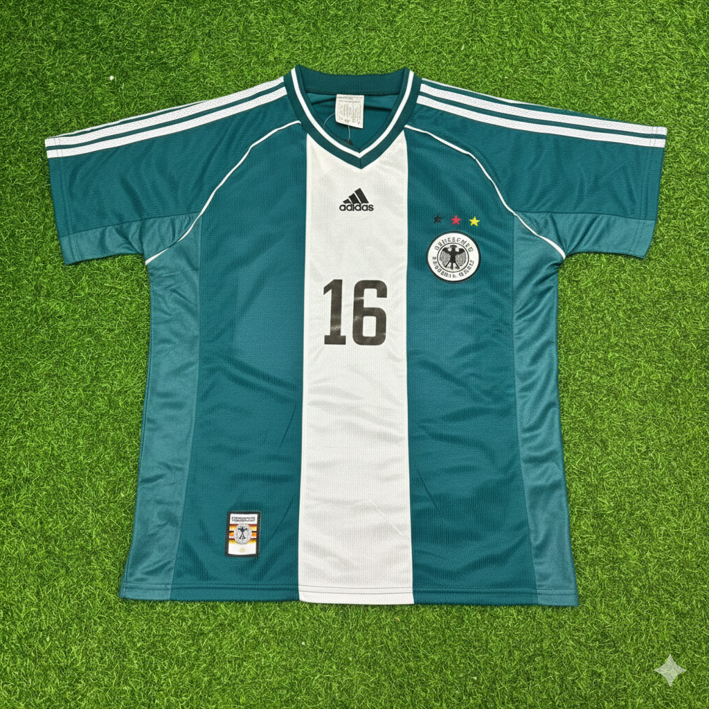 Dietmar Hamann Germany 1998 World Cup Away Retro Football Jersey