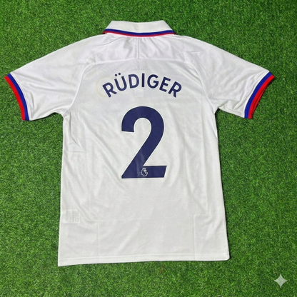 Maillot de football rétro blanc Chelsea 2019/2020 Antonio Rüdiger