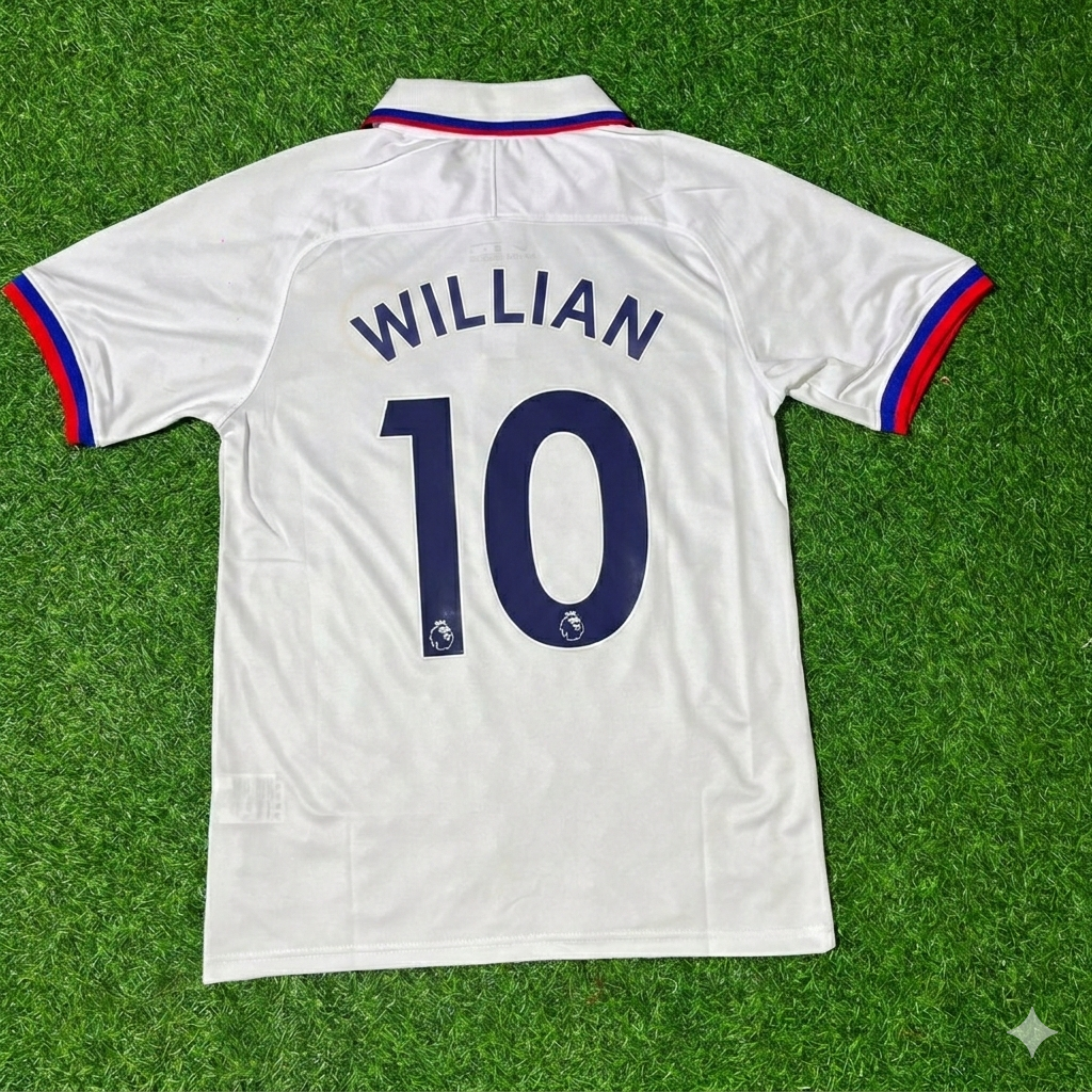 Camiseta de fútbol retro blanca Willian Chelsea 2019/2020