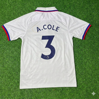 Maillot de football rétro blanc Chelsea Ashley Cole