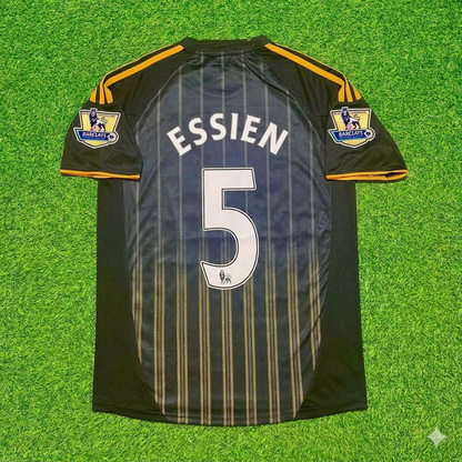 Chelsea 2010/11 Away Black Orange Retro Football Jersey – Michael Essien 5