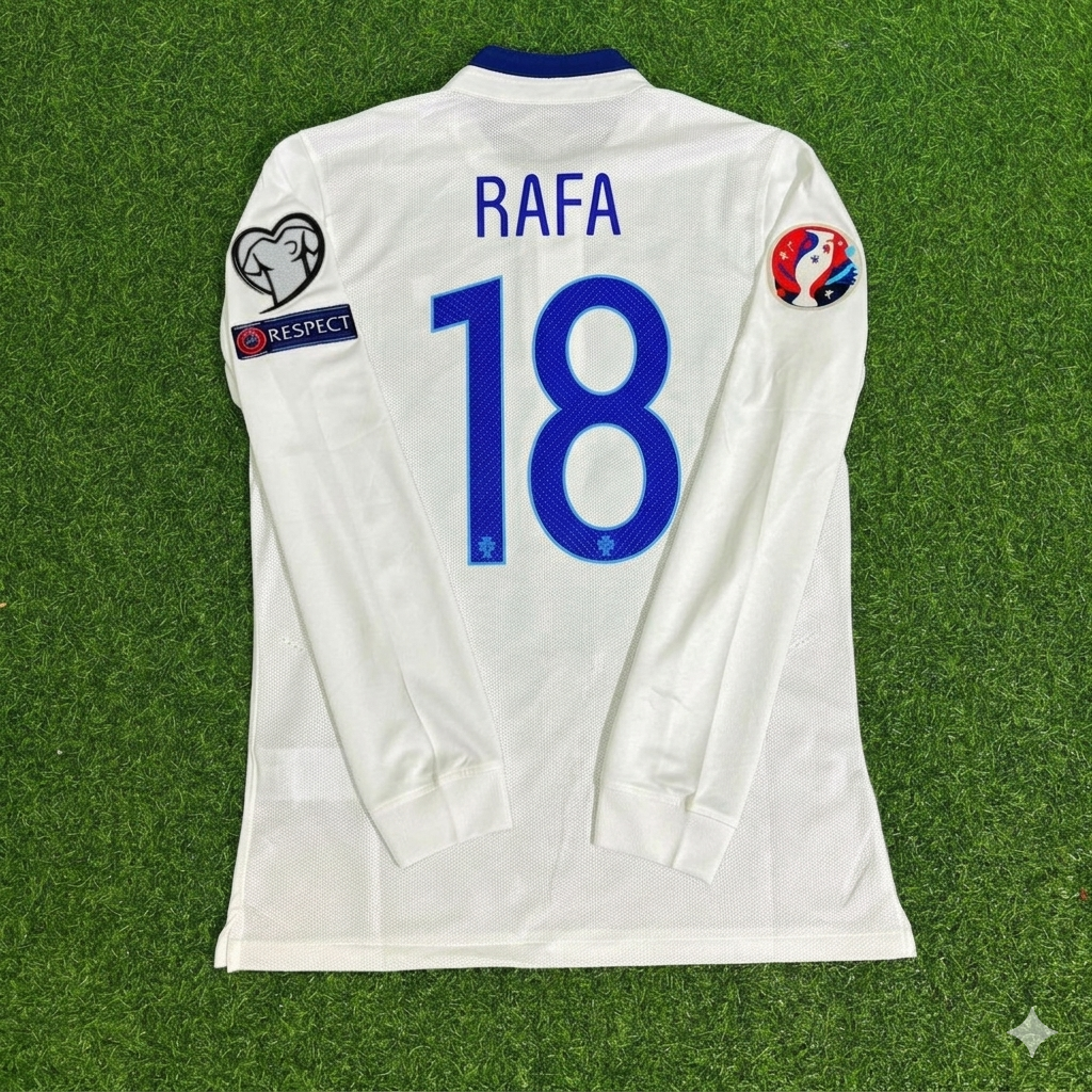 Rafa Silva Portugal EURO 2016 Weißes Langarm-Retro-Fußballtrikot