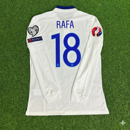 Rafa Silva Portugal EURO 2016 Weißes Langarm-Retro-Fußballtrikot