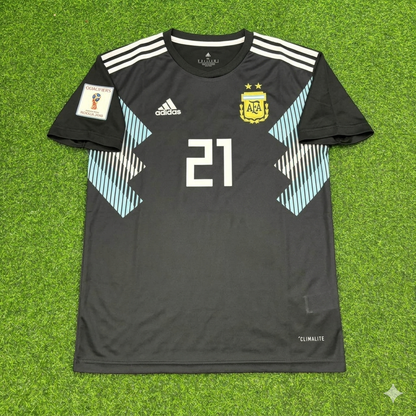 Paulo Dybala Argentina 2018 World Cup Black Retro Football Jersey