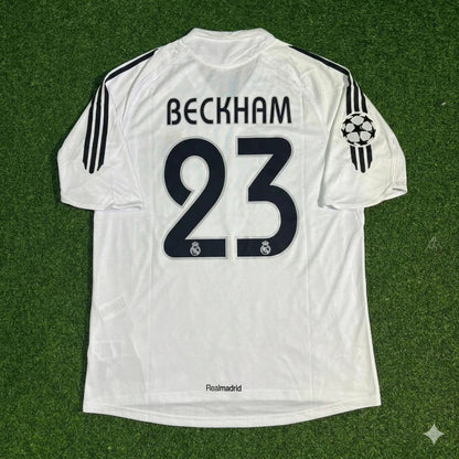 David Beckham Real Madrid 2005 2006 White Jersey Shirt Trikot Soccer Shirt