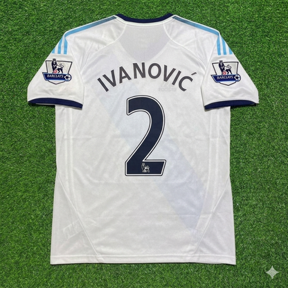 Chelsea 2012/13 White Retro Football Jersey – Branislav Ivanovic