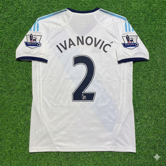 Chelsea 2012/13 White Retro Football Jersey – Branislav Ivanovic