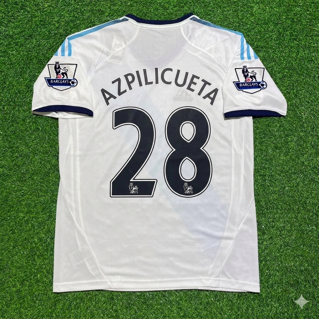 Chelsea 2012/13 White Retro Football Jersey – Cesar Azpilicueta