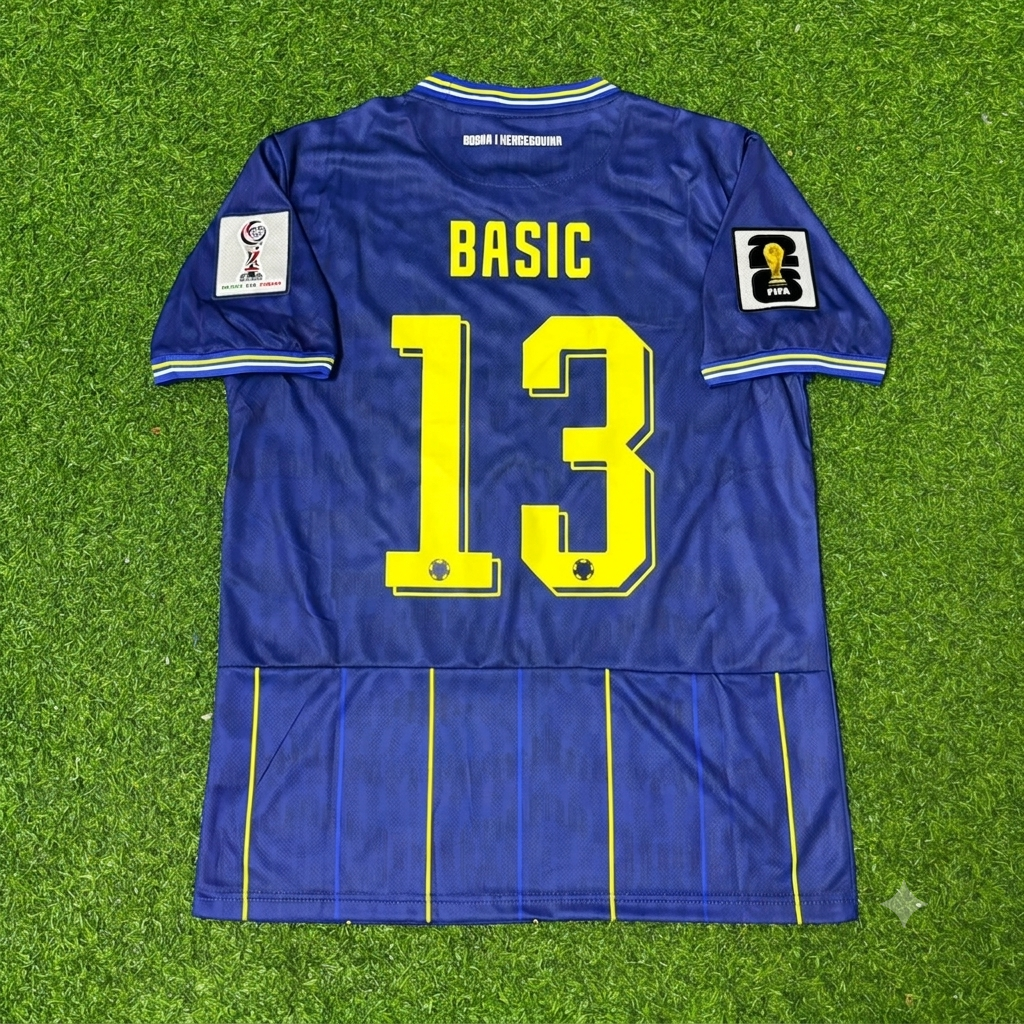 Ivan Basic Bosnia and Herzegovina 2026 World Cup Blue Football Jersey