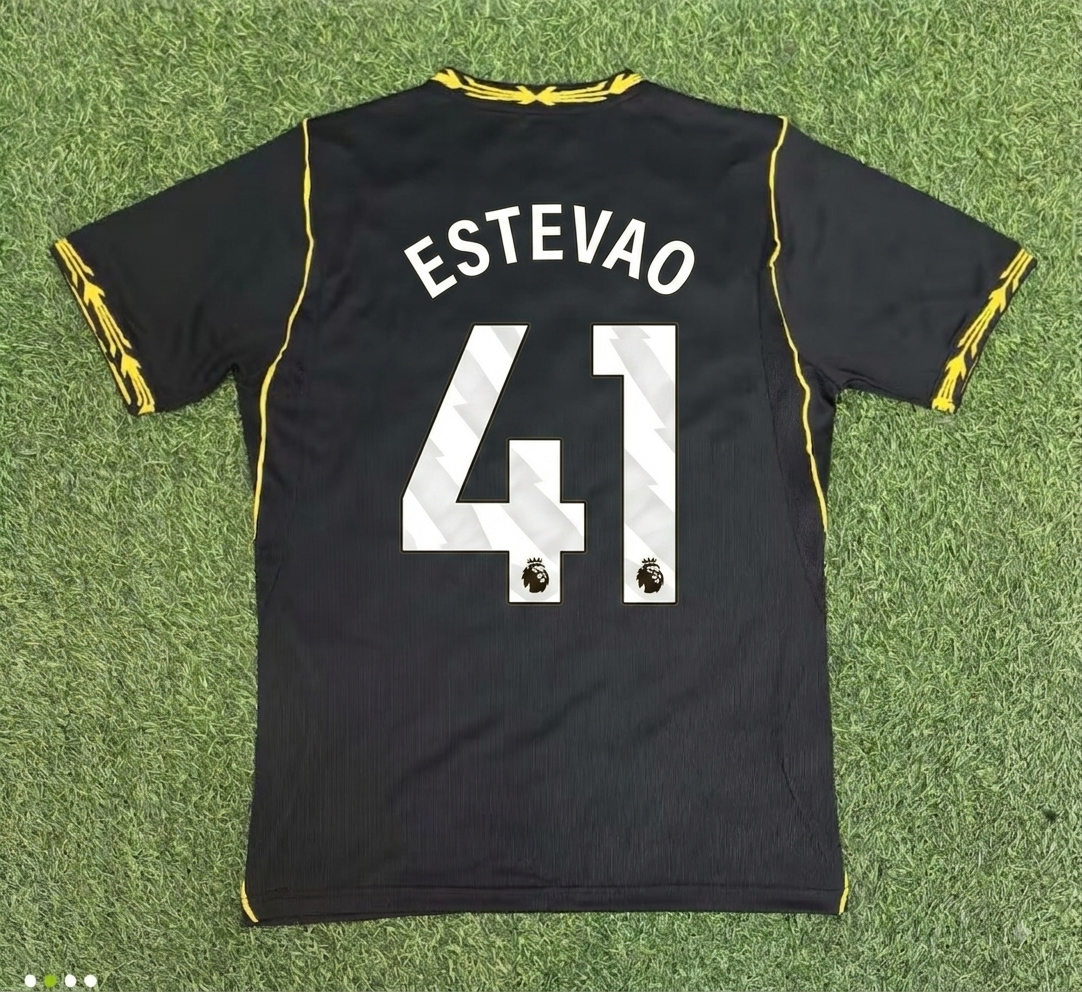 Estevao Chelsea Auswärtstrikot 2027 Neue Saison Fußballtrikot Set