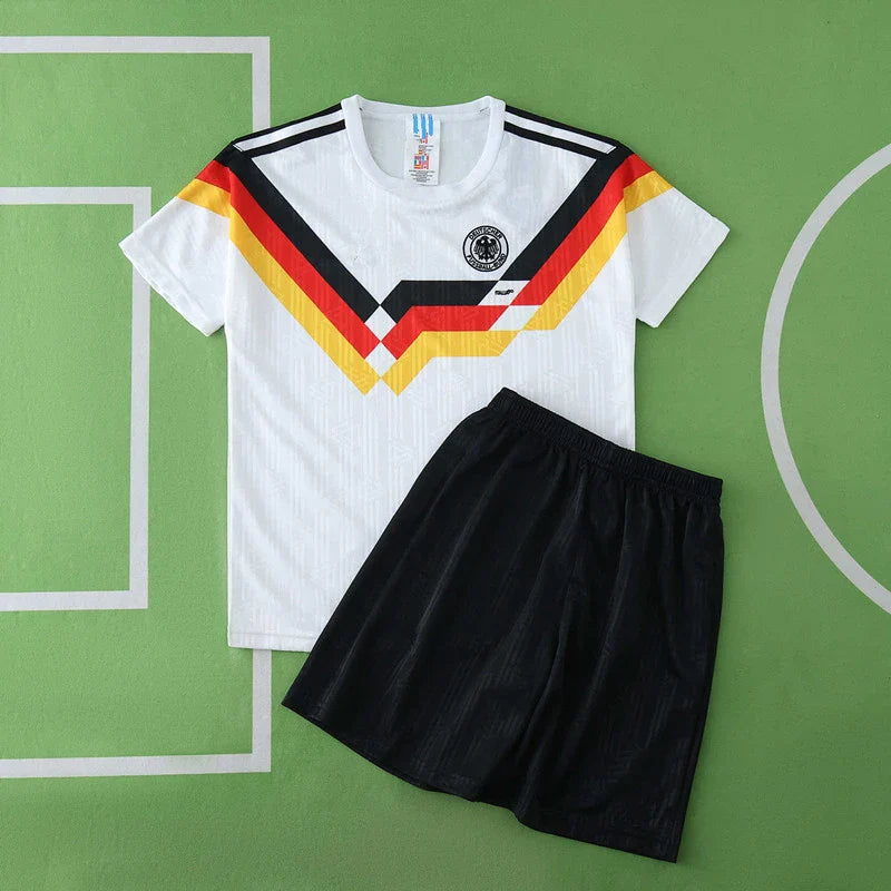Allemagne Deutschland 1990 Domicile Rétro Kit Enfant Maillot Enfants Maillot de Football