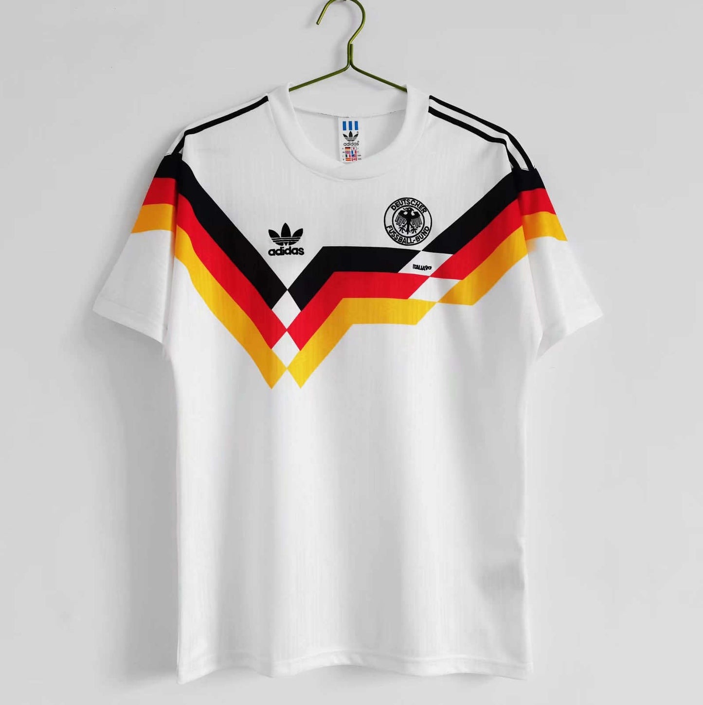 Saison 1990 Deutschland weißes Trikot Deutschland 90 Retro-Fußballtrikot