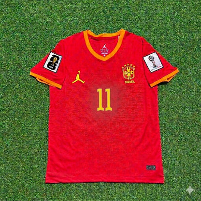 Lucas Paquetá 11# Brazil 2026 World Cup Red Jersey Trikot