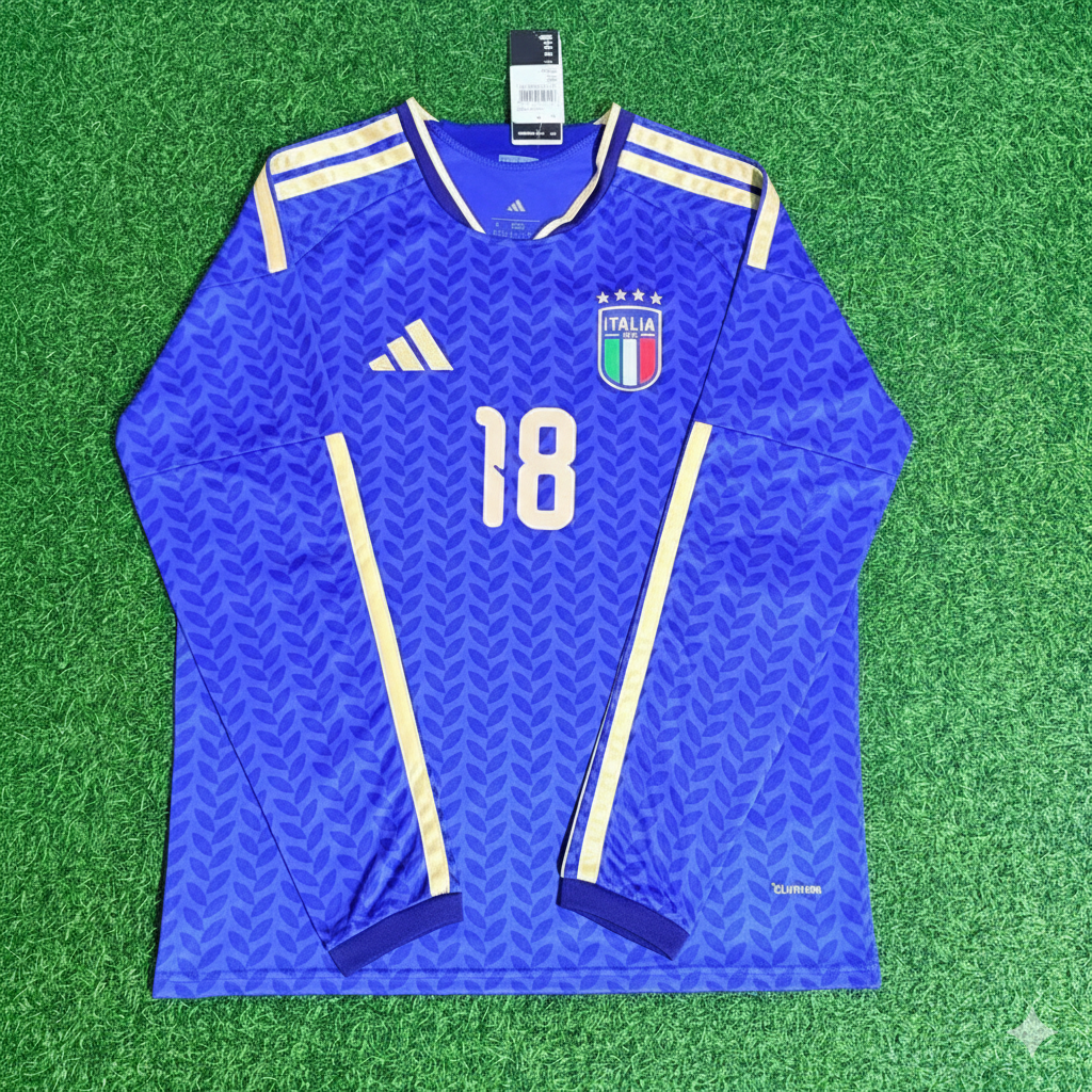Nicolo Barella 18 – Italien WM 2026 Langarm-Fußballtrikot