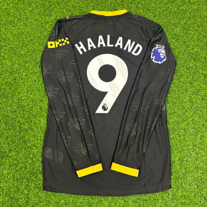 Erling Haaland #9 Manchester City 2026/2027 New Season Away Black Long Sleeve Jersey Trikot Maillot Soccer Shirt