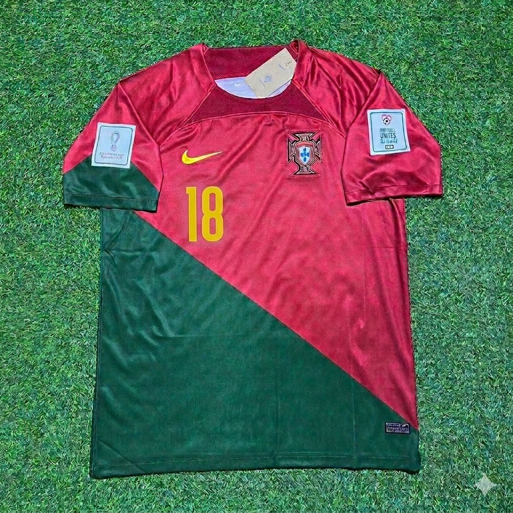 Rúben Neves #18 Portugal 2022 World Cup Home Retro Football Jersey