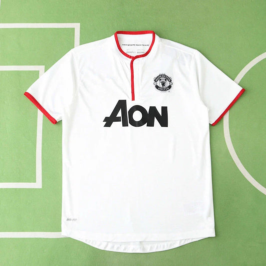 Manchester United F.C. Saison 12/13 Auswärts Weiß Retro Trikot Fußballtrikot
