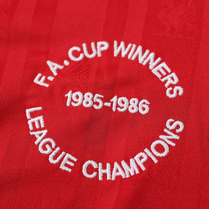 Camiseta de fútbol retro roja de local del Liverpool, temporada 1985-1986