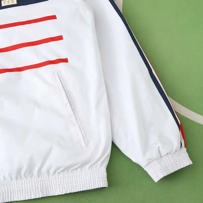 Frankreich Retro Vintage Wende-Windjacke - Wendbare Jacke