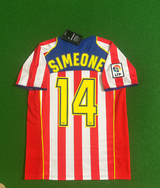 Diego Simeone Atletico Madrid 2004 2005 SpiderMan Retro Football Jersey Soccer Shirt