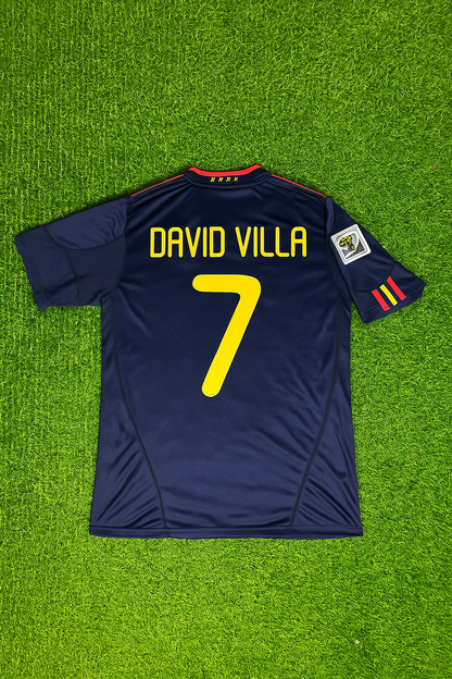 David Villa #7 - Spain 2010 World Cup Final Retro Jersey Trikot Soccer Shirt