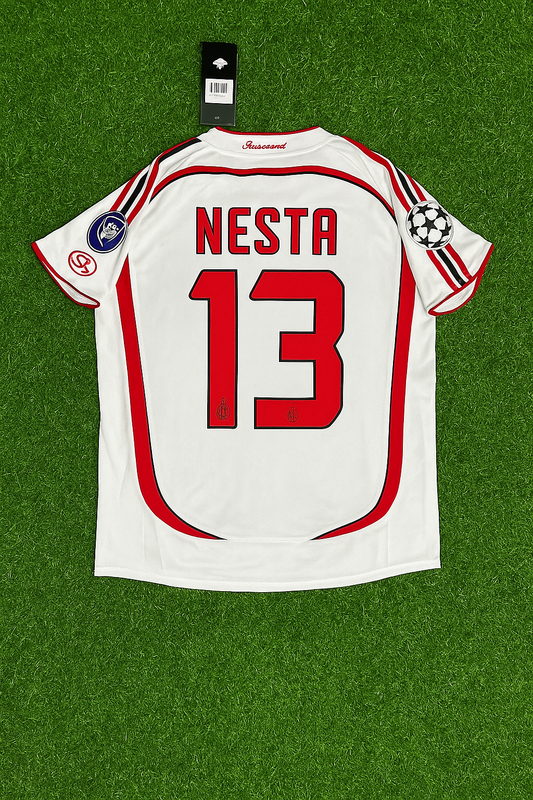 Alessandro Nesta Milan 2007 Finale Athen Champions League Finale Weißes Retro-Fußballtrikot