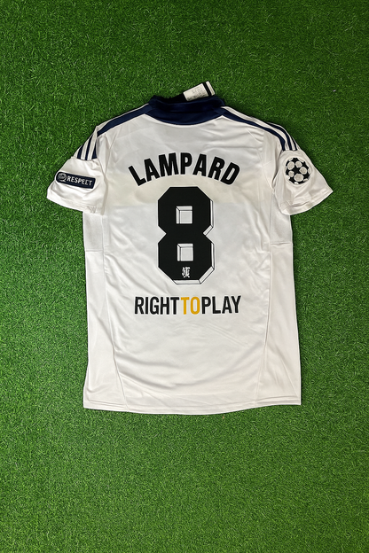 Chelsea 2011/12 Champions League White Yellow Retro Jersey – Frank Lampard 8