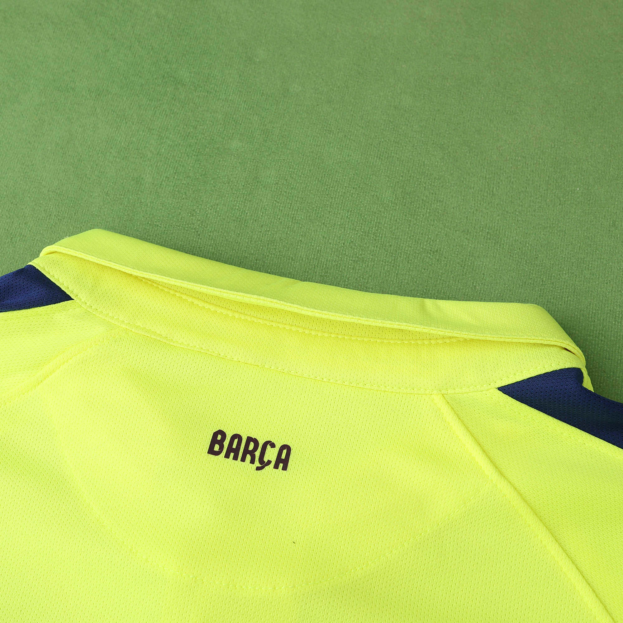 FC Barcelona 2014-2015 Season Away Yellow Retro Football Jersey Trikot Maillot