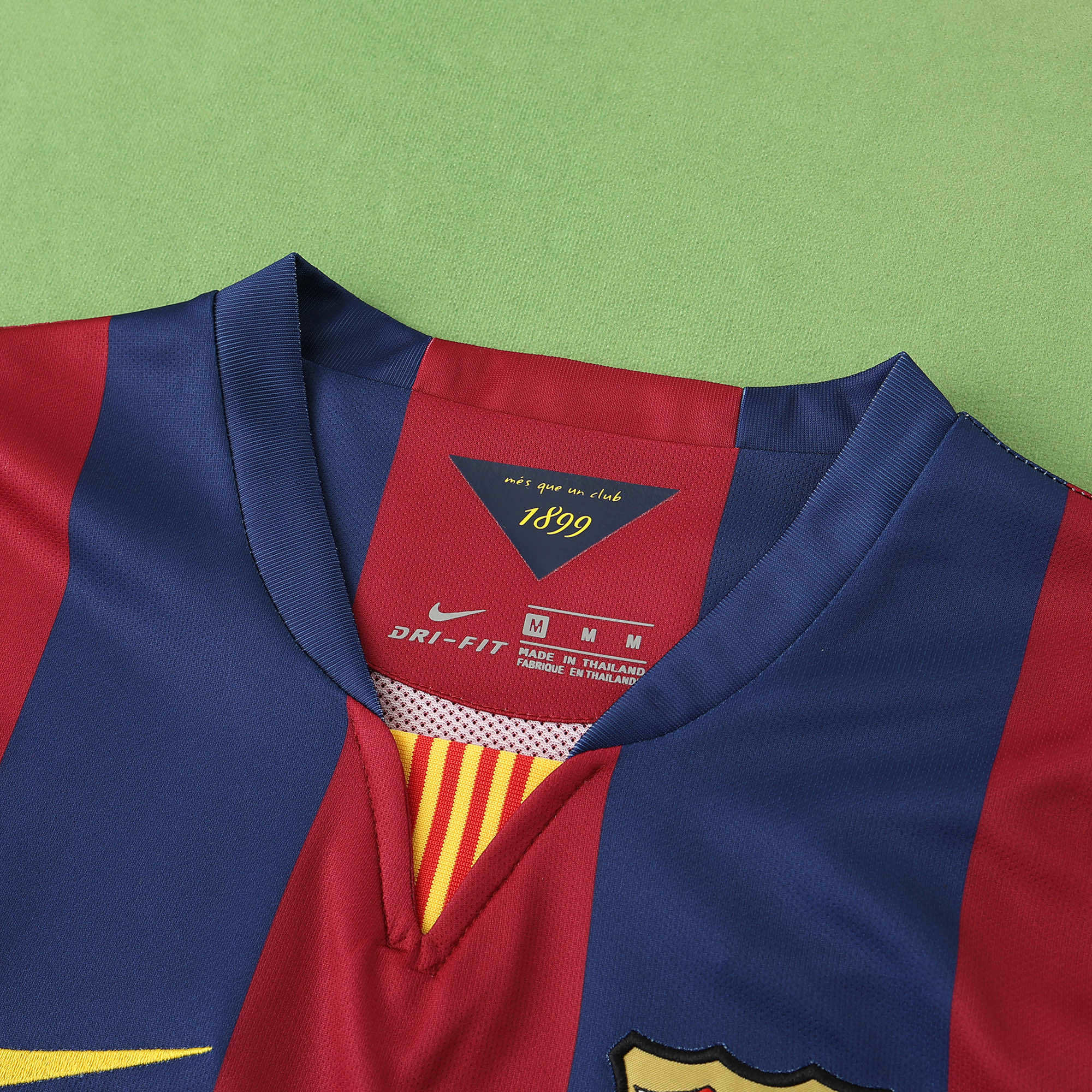 FC Barcelona 2014-2015 Season Home Long Sleeve Retro Football Jersey Trikot Maillot