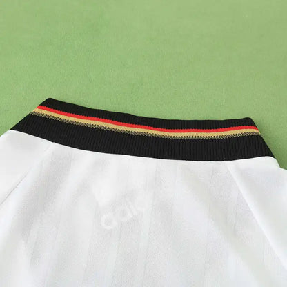 Deutschland 1992 Saison Heim Weiß Retro Trikot Fußballtrikot