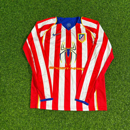 Radamel Falcao #9 Atlético Madrid Spider-Man Long Sleeve Retro Football Jersey