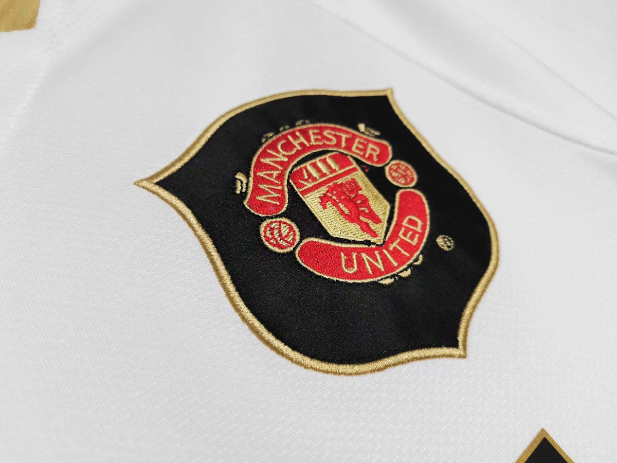 Manchester United 2006-2007 Season Away White Retro  Football Jersey Trikot Maillot