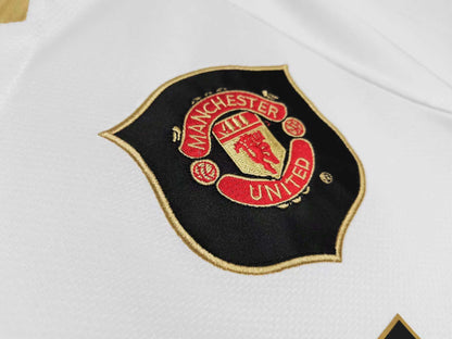 Manchester United 2006-2007 Season Away White Retro  Football Jersey Trikot Maillot
