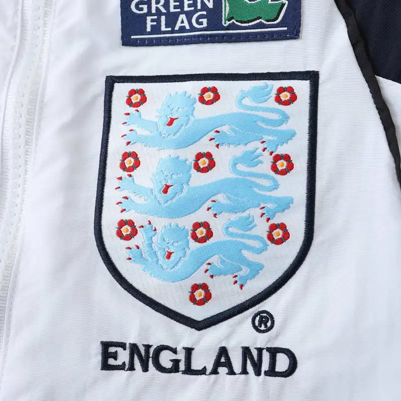 England White Retro Windbreaker Jacket – | Windbreaker Jacke | Coupe-Vent Fußballtrikot