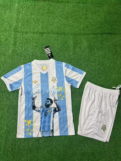 Lionel Messi GOAT Argentina Champion Special Jersey Trikot Maillot Soccer Shirt