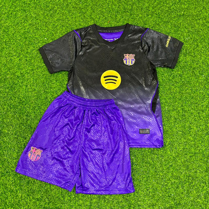 Lamine Yamal #10 Barcelone Nouvelle Saison Maillot Extérieur Enfant Trikot Maillot Football