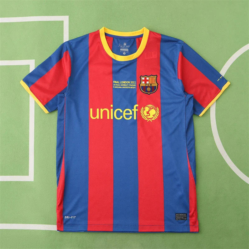 FC Barcelona 10/11 Season Home final match RetroJersey Trikot Soccer Shirt