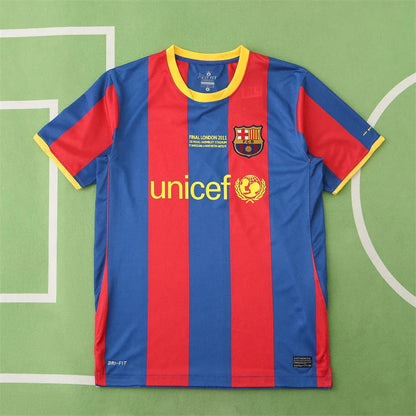 FC Barcelona 10/11 Season Home final match RetroJersey Trikot Soccer Shirt