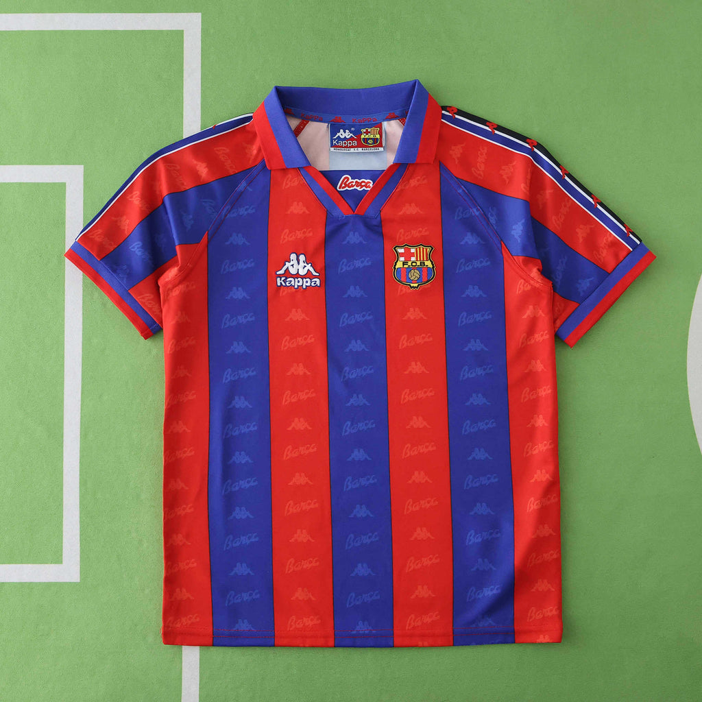FC Barcelona 1996-1997 Season Home Kids Retro Football Jersey Trikot Maillot