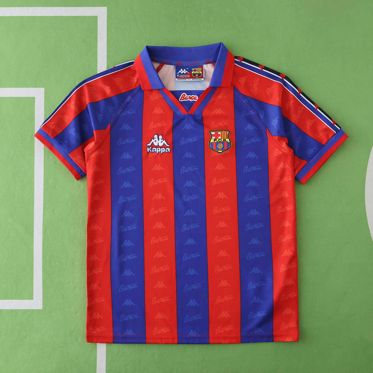 FC Barcelona 1996-1997 Season Home Kids Retro Football Jersey Trikot Maillot