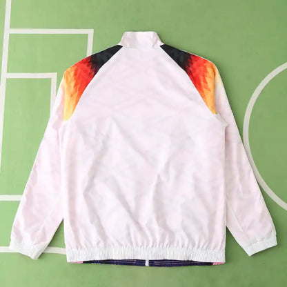Deutschland Beidseitiger Windbreaker – Wendbare Jacke Weiß Rosa