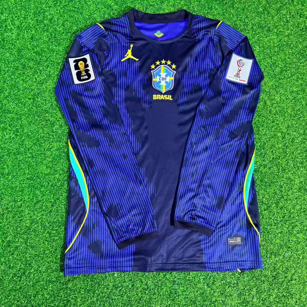 Brazil 2026 World Cup Long Sleeve Blue Away Jersey Trikot