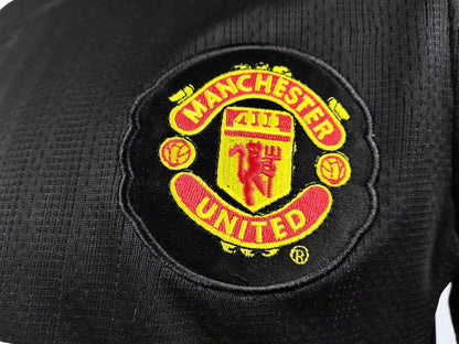 Manchester United BLACK AIG Short Sleeve Retro Football Jersey