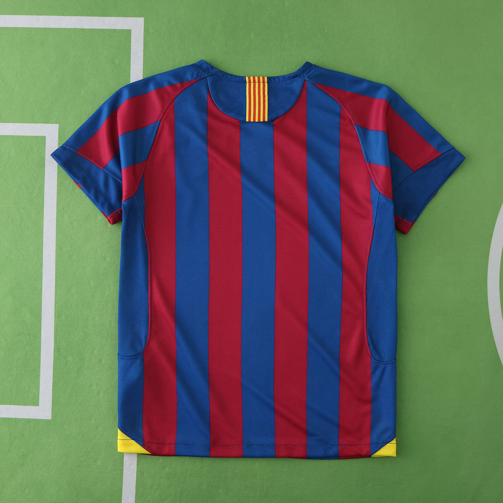 FC Barcelona 2005-2006 Season Home Retro Kids Football Jersey Trikot Maillot
