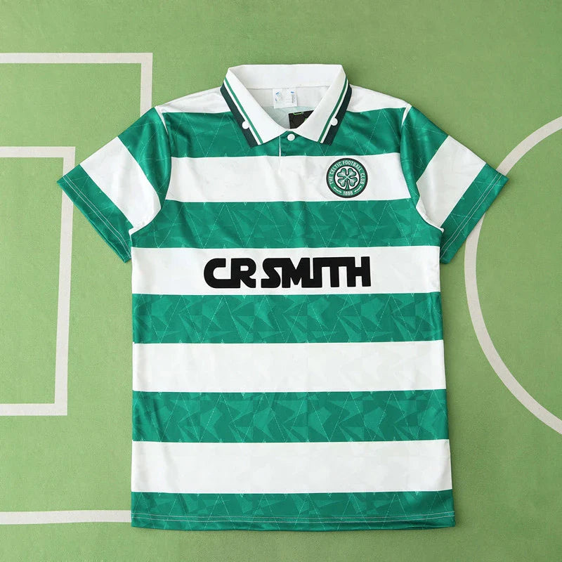 Celtic F.C 88/91 Season Home White Retro Jersey Trikot Soccer Shirt