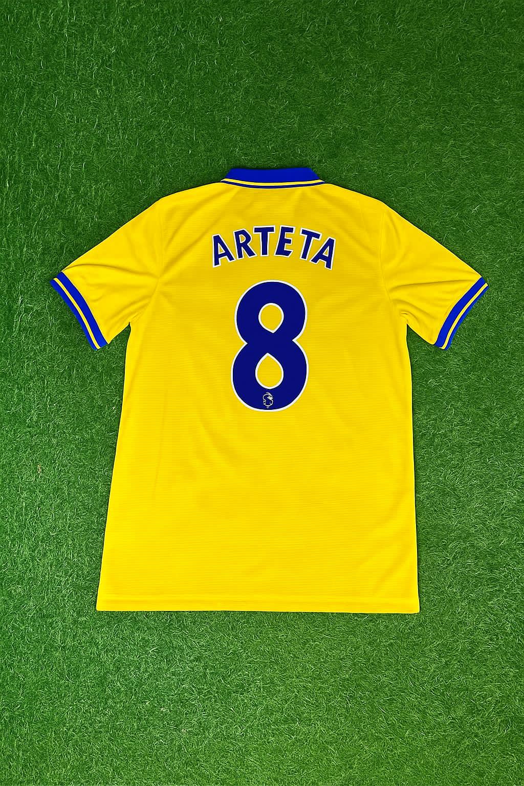 Mikel Arteta – Maillot Rétro Jaune Arsenal 2013/2014 Trikot Maillot de Football