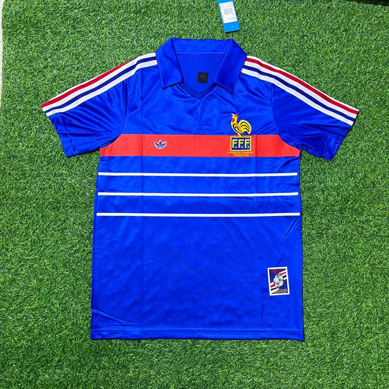 Alain Giresse Frankreich 1982 WM Retro Fußballtrikot Retro Trikot