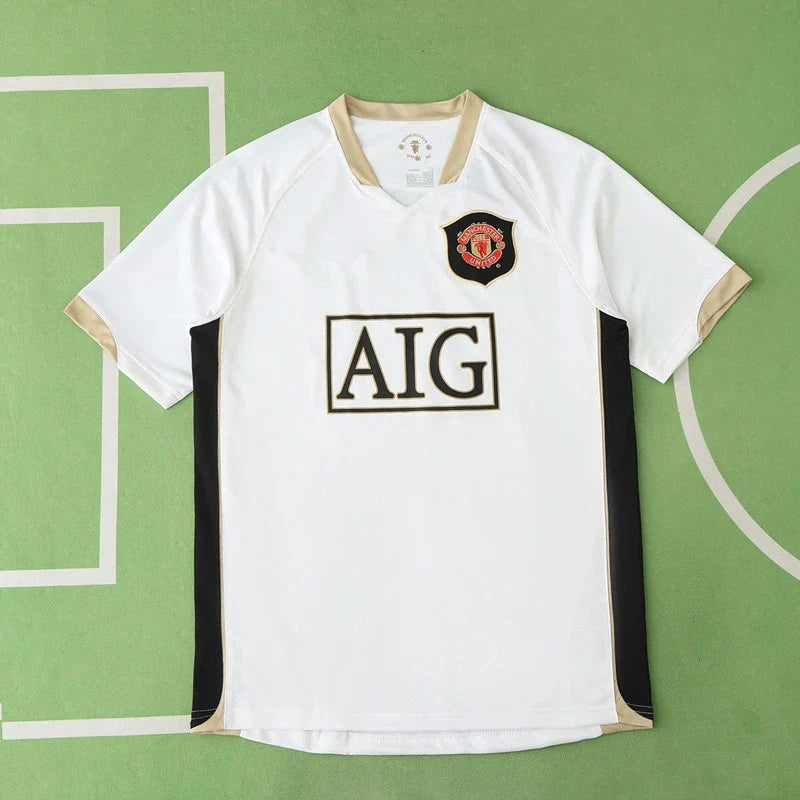 Maillot de Foot Rétro Domicile Blanc Manchester United F.C Saison 06/07