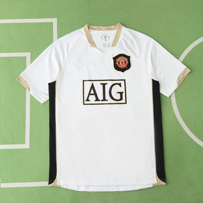 Manchester United F.C. Saison 06/07 Auswärtstrikot Retro Weiß Fußballtrikot